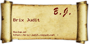 Brix Judit névjegykártya